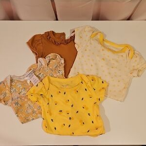 Yellow and Brown Kids Shirt Set